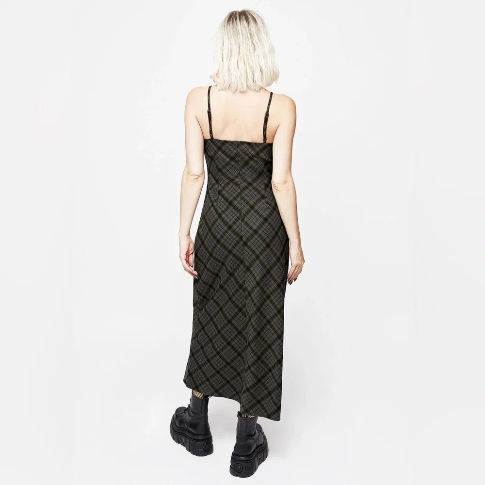 NWT Disturbia Reseda Check Midaxi Cami Dress US 14 / UK 18 - Picture 2 of 5